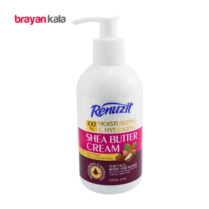 عکس اصلی کرم آبرسان و مرطوب کننده 250 میلی لیتری رینوزیت حاوی روغن شی باتر SHEA BUTTER